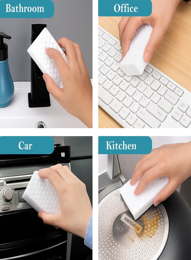 Kitchen Clean ™ 4X Stronger Melamine Magic Eraser | Chemical Free Multipurpose Nano-tech Magic Foam | Home Kitchen Bathroom Taps Wall Glass Stains Shoes Sneakers Cleaning Sponge (Pack of 2 Pcs) - Image 5